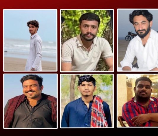 Six Baloch Men Reportedly Detained and Missing in Balochistan and Karachi