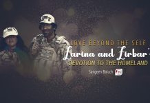 Love Beyond the Self: Zarina and Zirbar’s Devotion to the Homeland — Sangeen Baluch