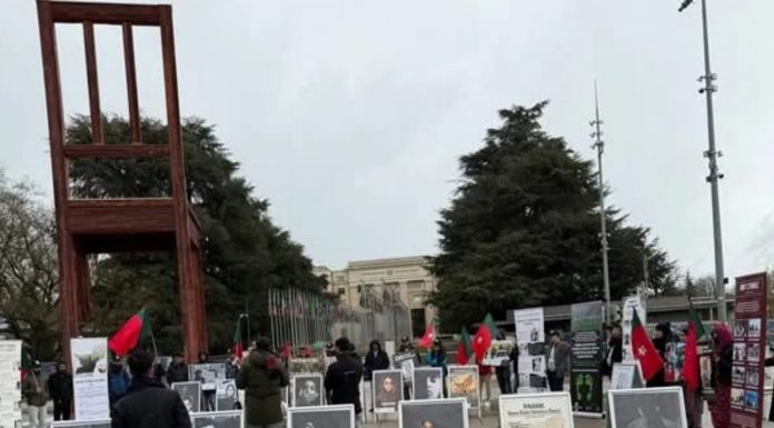 BNM Protest in Geneva Calls for International Intervention in Balochistan