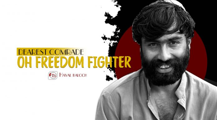 Dearest Comrade – Oh Freedom Fighter — Hayal Baloch