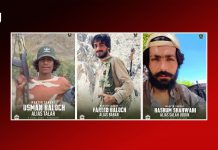 BLA Releases Profiles of Three Fighters Killed in Mastung, Panjgur Clashes