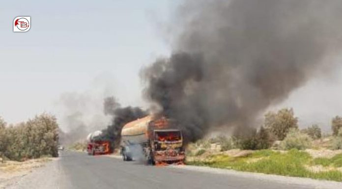 Convoy of 60 Mineral-Carrying Vehicles Attacked in Noshki, 10 Set on Fire