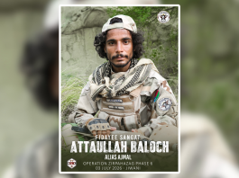 BLA Details Sixth Phase of ‘Operation Zirpahazag’ in Jiwani, Identifies Majeed Brigade Fighter