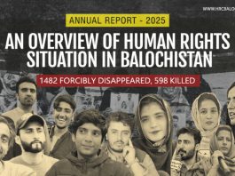 HRCB Report Says Human Rights Violations Increased Sharply in Balochistan During 2025