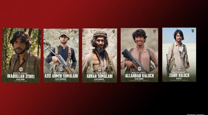 BLA Releases Details of Five Fighters Killed in Panjgur and Basima Clashes
