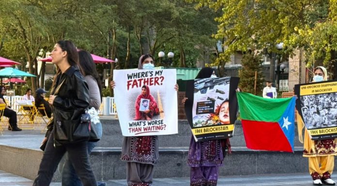 BNM Protest in Seattle Calls on US to Review Pakistan Aid Over Human Rights in Balochistan
