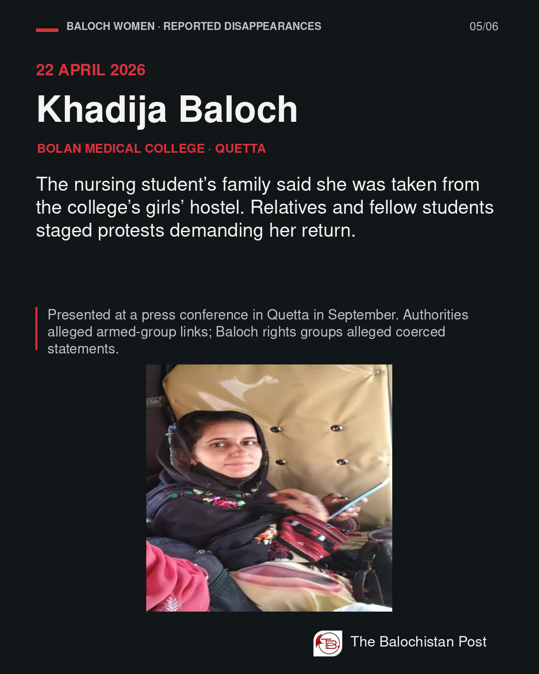 Enforced Disappearances of Baloch Women - Slide 5